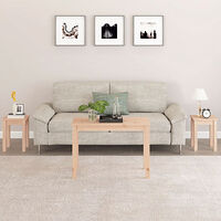 vidaXL Satsbord 3 st massiv furu