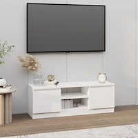 vidaXL TV-bänk med dörr vit 102x30x36 cm