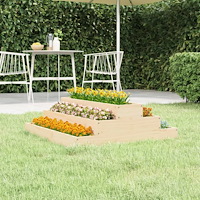 vidaXL Odlingslåda 80x80x27 cm massiv furu