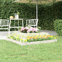 vidaXL Odlingslåda vit 110x110x27 cm massiv furu
