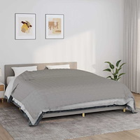 vidaXL Tyngdtäcke grå 220x260 cm 11 kg tyg
