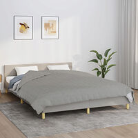 vidaXL Tyngdtäcke grå 220x235 cm 11 kg tyg