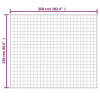 vidaXL Tyngdtäcke gräddvit 220x260 cm 11 kg tyg