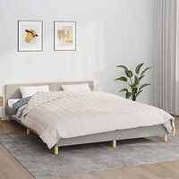 vidaXL Tyngdtäcke gräddvit 200x200 cm 9 kg tyg