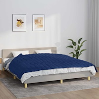 vidaXL Tyngdtäcke blå 155x220 cm 11 kg tyg