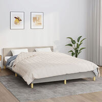 vidaXL Tyngdtäcke gräddvit 220x235 cm 15 kg tyg