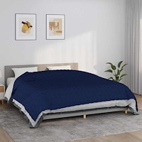 vidaXL Tyngdtäcke blå 235x290 cm 15 kg tyg