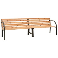 vidaXL Dubbelbänk 225 cm massivt granträ