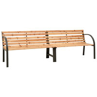 vidaXL Dubbelbänk 225 cm massivt granträ