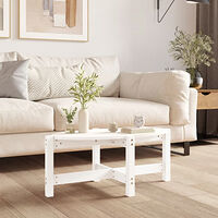 vidaXL Soffbord vit 87x48x35 cm massiv furu