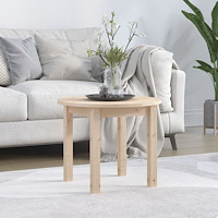vidaXL Soffbord Ø 55x45 cm massiv furu