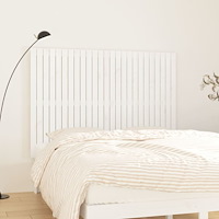 vidaXL Väggmonterad huvudgavel vit 159,5x3x110 cm massiv furu