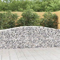 vidaXL Gabion bågformad 400x50x80/100 cm galvaniserat järn
