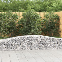 vidaXL Gabion bågformad 400x50x40/60 cm galvaniserat järn