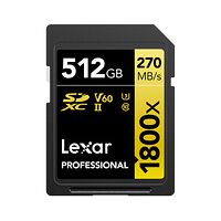 LEXAR Lexar SDXC Pro 1800x U3 UHS-II R280/W210 (V60) 512GB