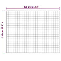 vidaXL Tyngdtäcke grå 235x290 cm 11 kg tyg