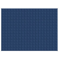 vidaXL Tyngdtäcke blå 150x200 cm 11 kg tyg