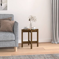 vidaXL Soffbord honungsbrun Ø 42,5x45 cm massiv furu