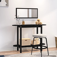 vidaXL Konsolbord svart 110x40x80 cm massiv furu