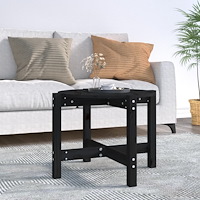 vidaXL Soffbord svart Ø 62,5x45cm massiv furu