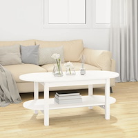 vidaXL Soffbord vit 110x55x45 cm massiv furu