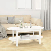vidaXL Soffbord vit 110x55x45 cm massiv furu