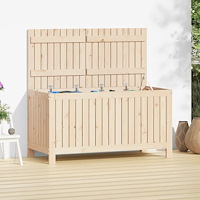 vidaXL Förvaringslåda 121x55x64 cm massiv furu