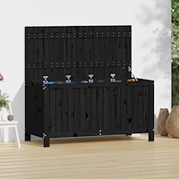vidaXL Dynbox svart 121x55x64 cm massiv furu