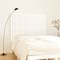 vidaXL Väggmonterad huvudgavel vit 140x3x110 cm massiv furu