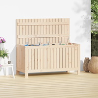 vidaXL Dynbox svart 115x49x60 cm massiv furu