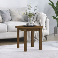 vidaXL Soffbord honungsbrun Ø 55x45 cm massiv furu