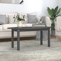vidaXL Soffbord grå 110x55x45 cm massiv furu