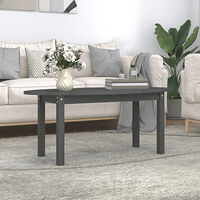 vidaXL Soffbord grå 110x55x45 cm massiv furu