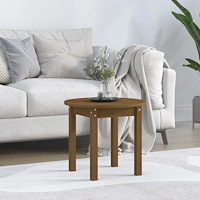vidaXL Soffbord honungsbrun Ø 45x40 cm massiv furu