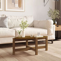 vidaXL Soffbord honungsbrun 87x48x35 cm massiv furu