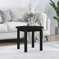 vidaXL Soffbord svart Ø 55x45cm massiv furu
