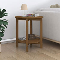 vidaXL Soffbord honungsbrun Ø 55 x 60 cm massiv furu