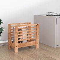 vidaXL Tidningsställ 40x26,5x38,5 cm massivt valnötsträ