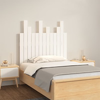 vidaXL Väggmonterad huvudgavel vit 82,5x3x80 cm massiv furu