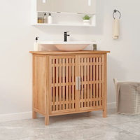 vidaXL Tvättställsskåp 66x29x61,5 cm massivt valnötsträ