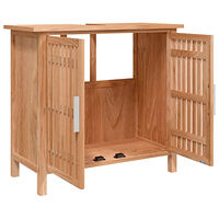 vidaXL Tvättställsskåp 66x29x61,5 cm massivt valnötsträ