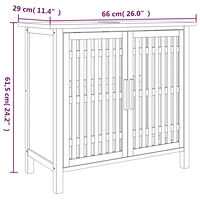 vidaXL Tvättställsskåp 66x29x61,5 cm massivt valnötsträ