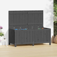 vidaXL Dynbox grå 147x68x64 cm massiv furu