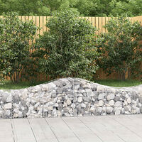 vidaXL Gabion bågformad 200x50x40/60 cm galvaniserat järn