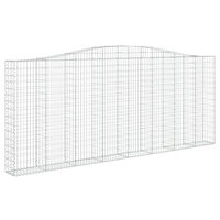 vidaXL Gabion bågformad 400x30x160/180 cm galvaniserat järn