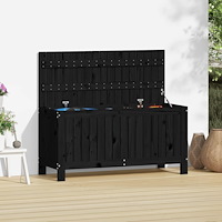 vidaXL Dynbox svart 108x42,5x54 cm massiv furu