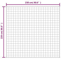 vidaXL Tyngdtäcke grå 220x230 cm 15 kg tyg