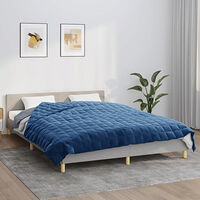 vidaXL Tyngdtäcke blå 200x220 cm 13 kg tyg