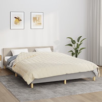 vidaXL Tyngdtäcke gräddvit 200x220 cm 9 kg tyg