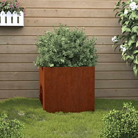 vidaXL Odlingslåda 32x30x29 cm rosttrögt stål